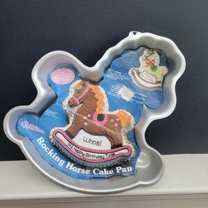 Wilton Vintage Silver Rocking Horse Cake Pan